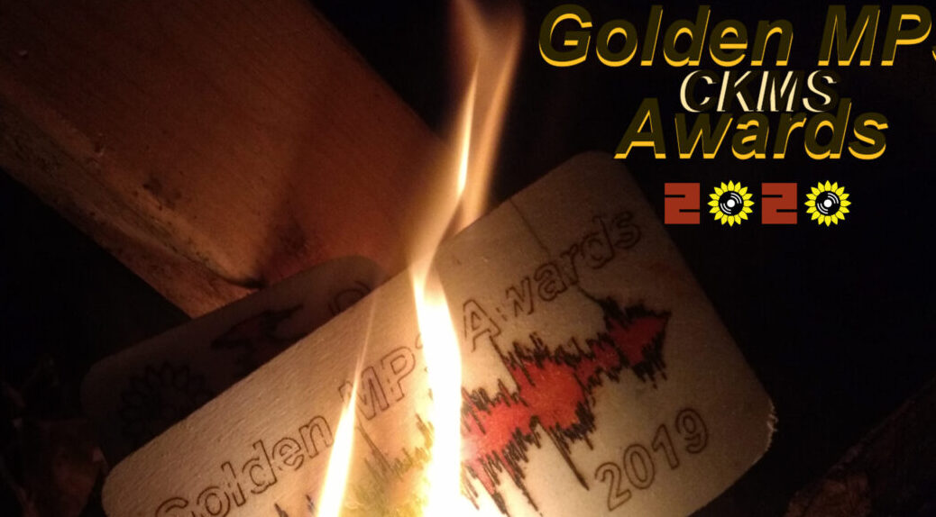 CKMS Golden MP3 Awards 2020 (image of a 2019 award in flames)