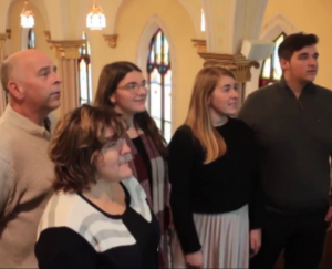 The Weber Family sing during 'A Christmas Carol' in Trinity Lutheran Church