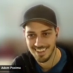 Adom Postma (webconf screencap of Adom with a blurred background)