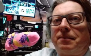 Bob Jonkman and his hot pink mic sock!