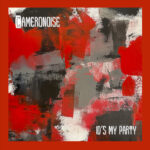 Cameronoise | Id's My Party (a collage of B&W photos on a red background)