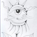 (line art of a one-eyed creature)