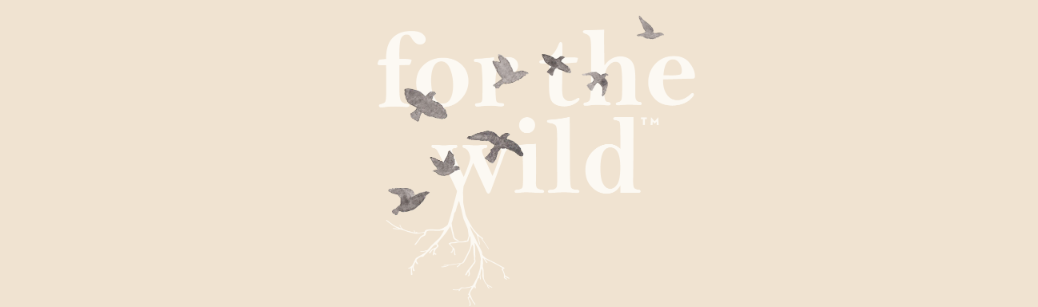 for the wild (with birds flying over the words)