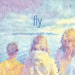 Fly (paining of three people in pointilist style)