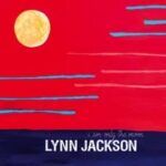 Lynn Jackson (illustration of a moon on a red background with purple horizontal stripes representing clouds)