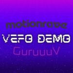 motionrave | VEFO DEMO | GuruuuV (dark gray, white and purple letters on a purple-to-dark-blue gradient background)