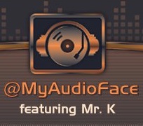 @MyAudioFace | featuring Mr. K (image of a turntable wearing headphones)
