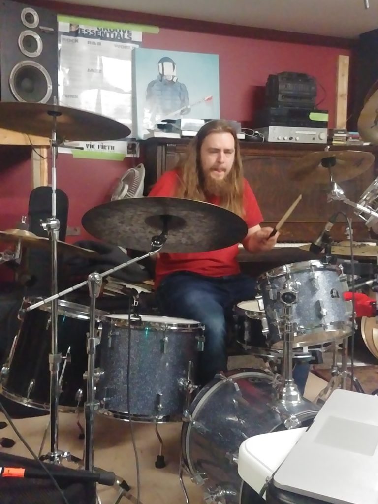 Sam Hill of Parallax Error on Drums