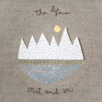 The Lifers | Out And In (paper art depicting a mountain range under the sun with water in the foreground) 