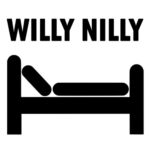 Willy Nilly (icon of a bed as for a hotel)