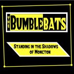 The Bumblebats | Standing in the Shadows of Moncton (black and yellow lettering on a yellow and black background)