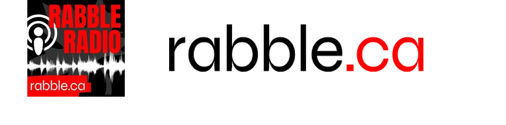 rabble.ca (show logo for rabble radio on the left, the word rabble in black letters, .ca in red)